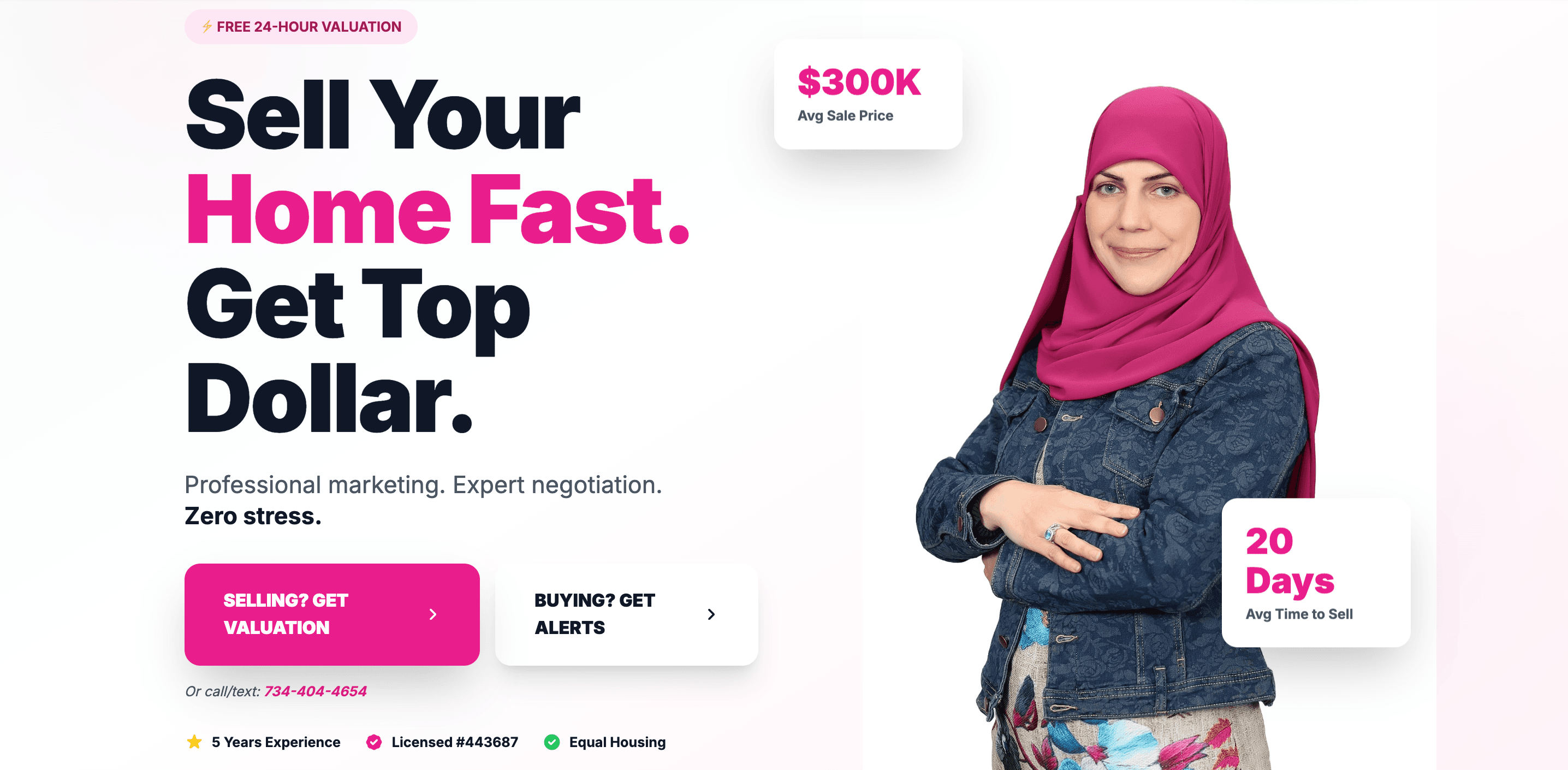 Premium Real Estate Website hero section